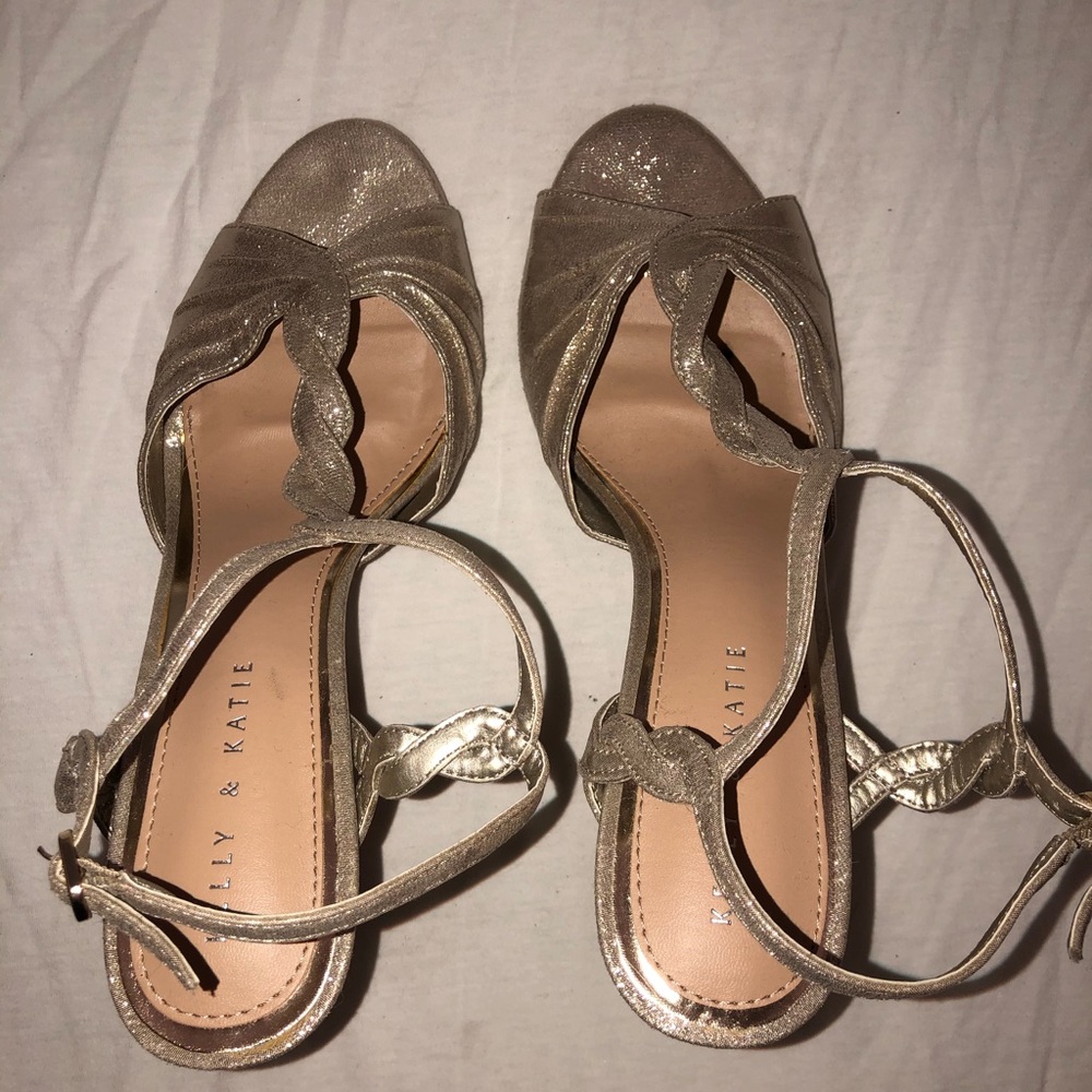 Strappy Gold Heels